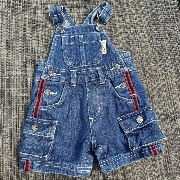 🍭Li’l 66 Route 66 denim overalls baby 12 months - Picture 3 of 8